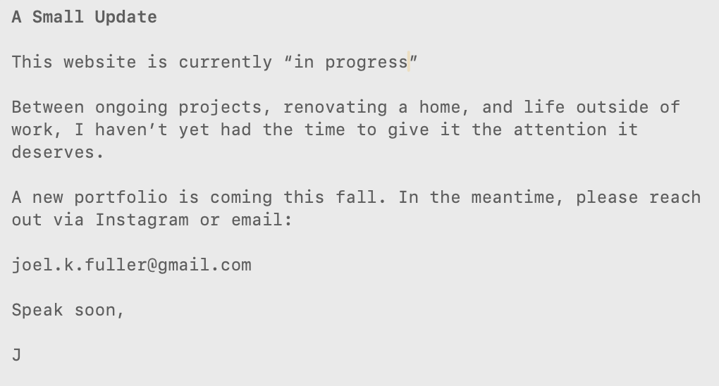 a small update image